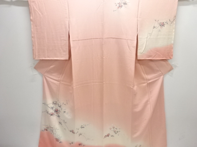 JAPANESE KIMONO / HOMONGI / YUZEN / BRANCH FLOWER / ARTIST WORK